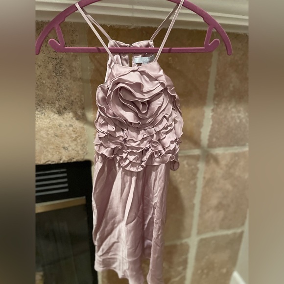 NWT Violet & Claire Rosy Taupe Sleeveless Blouse Flowy Cocktail Elegant L - Picture 3 of 7